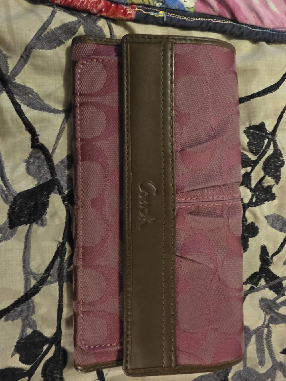 Wine/Brown Coach Wallet